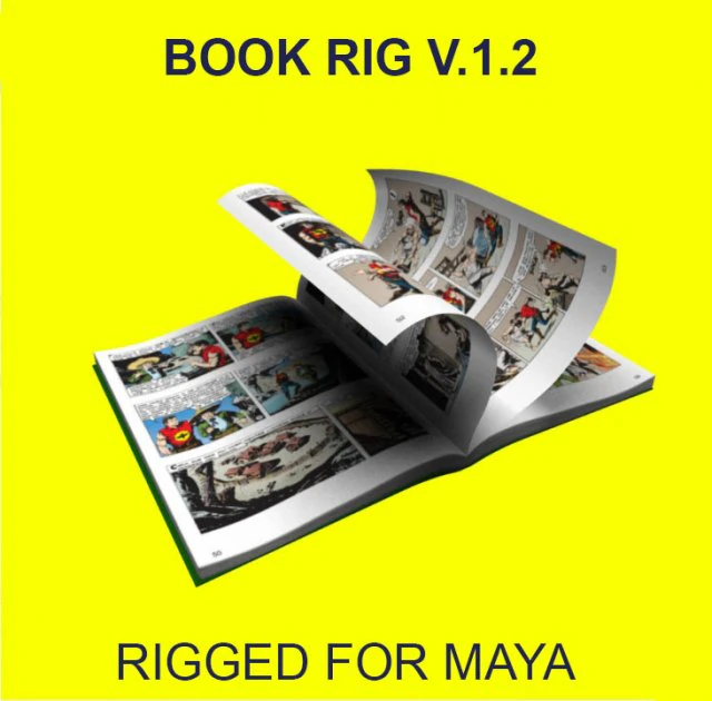 book rig for maya 3D Model .c4d .max .obj .3ds .fbx .stl .blend