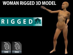 woman rigged for maya Modello 3D