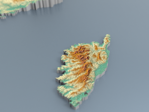 3d map - france with relief 5k 3D Model