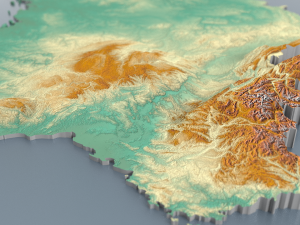 3d map - france with relief 5k 3D Model