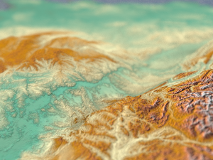 3d map - france with relief 5k 3D Model