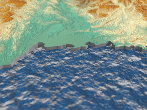 3d map - france with relief 5k 3D Model