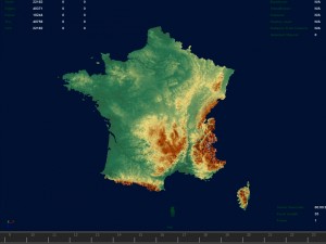 3d map - france with relief 5k 3D Model