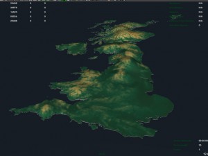 3d map - uk with relief 5k 3D Model