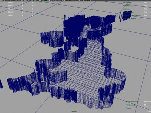3d map - uk with relief 5k 3D Model