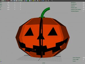 pumpkin halloween lowpoly gameready 3D Model