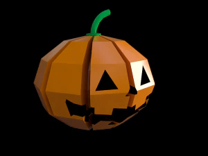 pumpkin halloween lowpoly gameready 3D Model