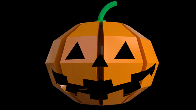 pumpkin halloween lowpoly gameready 3D Model .c4d .max .obj .3ds .fbx .stl .blend 