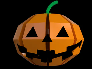 gioco di zucca halloween low poly pronto Modello 3D