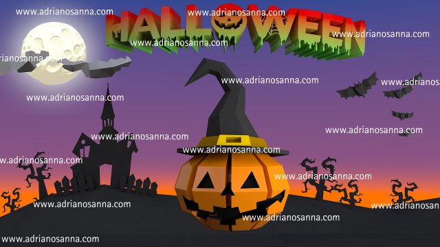 halloween lowpoly kit Modelo 3D .c4d .max .obj .3ds .fbx .stl .blend 