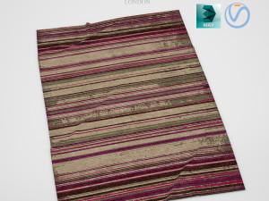 rug faded stripe 3D मॉडल