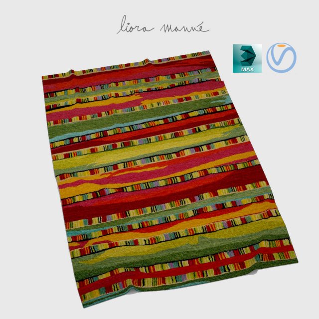 rug stripe fiesta 3D 模型 .c4d .max .obj .3ds .fbx .stl .blend 