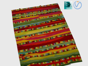 rug stripe fiesta 3D मॉडल