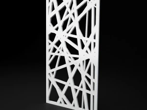 low-poly cnc panel lines solid 3D Model