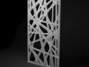 low-poly cnc panel lines solid 3D Model