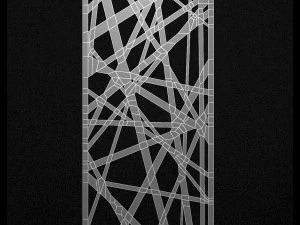 low-poly cnc panel lines solid 3D Model