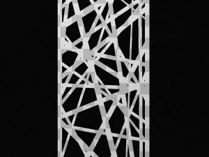 low-poly cnc panel lines solid 3D Model