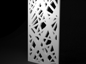 low-poly cnc panel lines hard lattice 3D Модель