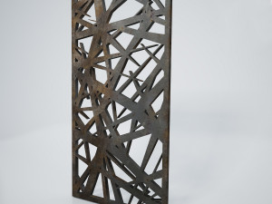 low-poly cnc panel lines sharp lattice Model 3D