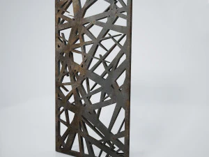 low-poly cnc panel lines sharp lattice 3D Model