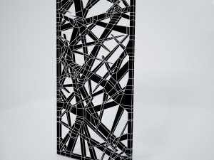 low-poly cnc panel lines sharp lattice Model 3D