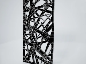 low-poly cnc panel lines sharp lattice 3D Model