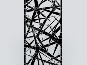 low-poly cnc panel lines sharp lattice Model 3D