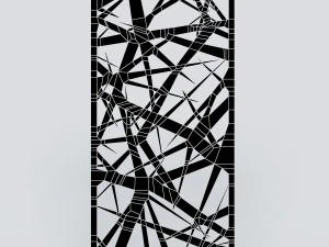 low-poly cnc panel lines sharp lattice 3D Model
