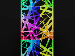 low-poly cnc panel lines sharp lattice 3D Model