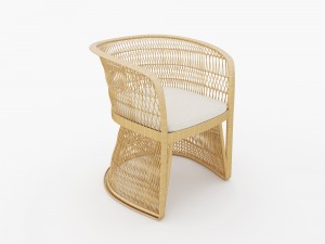 outdoor wicker armchair 3D Model