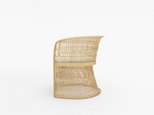 outdoor wicker armchair Modèle 3D