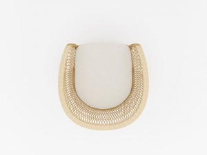 outdoor wicker armchair Modèle 3D