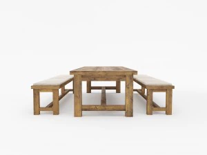 outdoor dining table set 3D Model