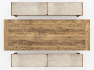 outdoor dining table set 3D Модель