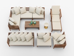 west elm jardine outdoor furniture set Modelo 3D