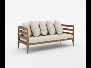 west elm jardine outdoor furniture set 3D-Modell