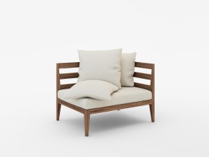 west elm jardine outdoor furniture set 3D-Modell