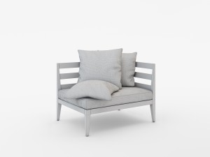 west elm jardine outdoor furniture set 3D-Modell