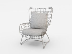 palecek7571-10 capri outdoor wing dining chair b Modelo 3D