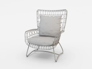 palecek7571-10 capri outdoor wing dining chair b 3D Model