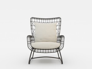 palecek7571-10 capri outdoor wing dining chair b Modelo 3D