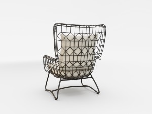 palecek7571-10 capri outdoor wing dining chair b Modelo 3D