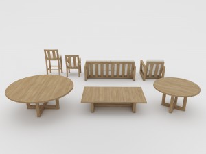costa outdoor furniture collection rh 3D 모델