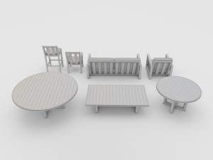 costa outdoor furniture collection rh 3D 모델