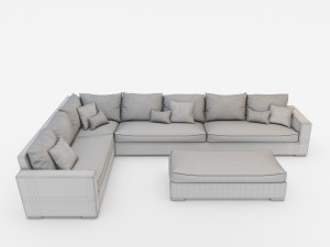 tropitone outdoor furniture set wicker Model 3D
