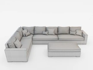 tropitone outdoor furniture set wicker 3D Model