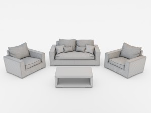 tropitone outdoor furniture set wicker Model 3D