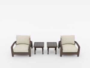 tropitone outdoor furniture set wicker Model 3D