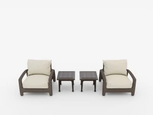tropitone outdoor furniture set wicker 3D Model