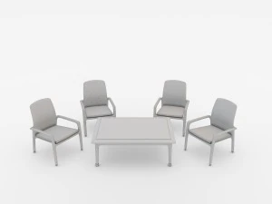 tropitone outdoor furniture set wicker 3D Model
